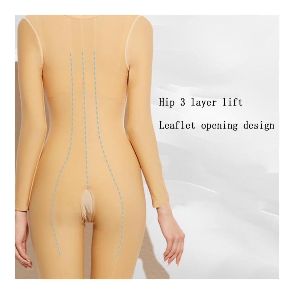 Ultimative Formgebung Damen Full Body Shaper für Tummy Control Liposuktion Compression Postpartum Butt Lift & Waist Trainer mit offener Schrittpartie