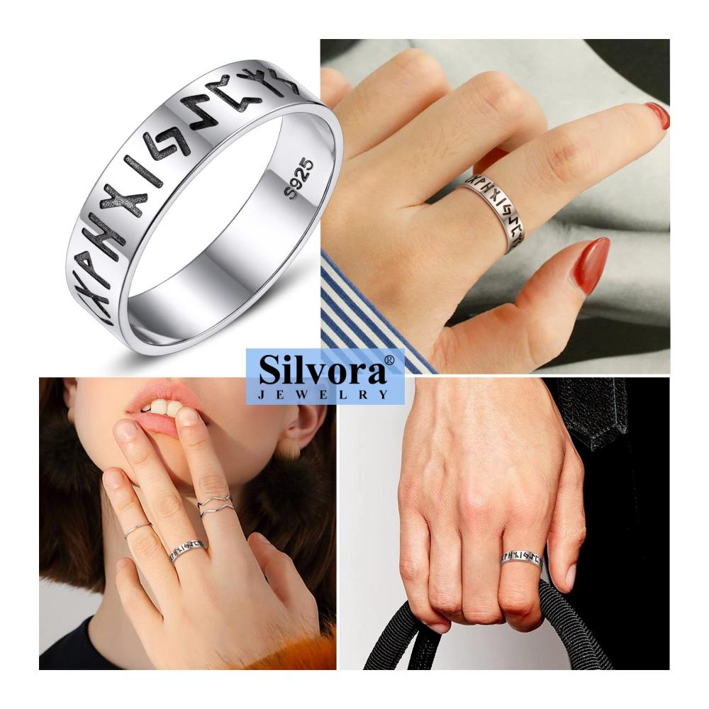 Entdecken Sie die Macht der Wikinger 925 Silber Ringe mit Wikinger Runen - Hip Hop Style perfekt für Herren und Damen. Ihr einzigartiges Siegelring-Erlebnis
