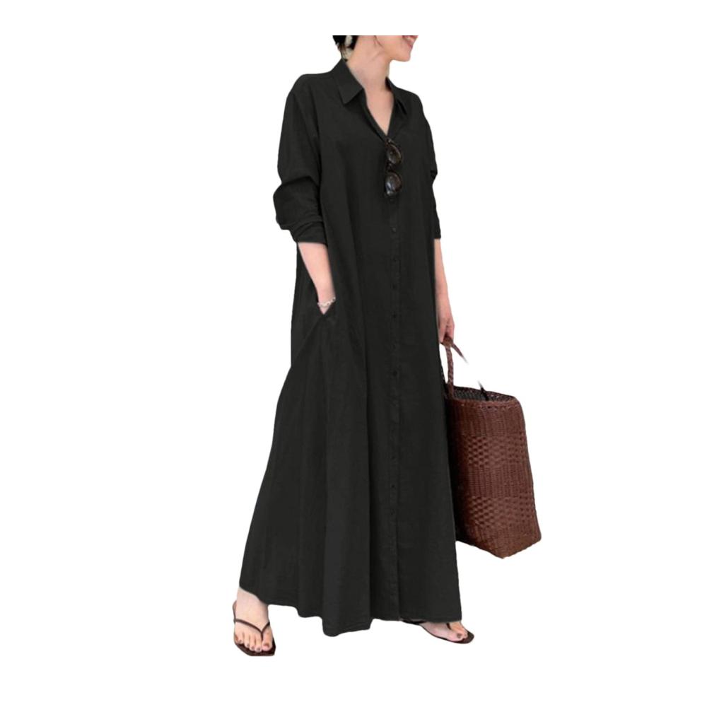 Atmungsaktiver Sommerlook Eleganter Leinen-Cardigan und fließender Sommerrock für mühelose Freizeitmomente