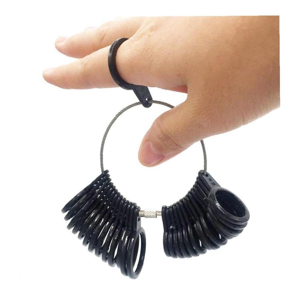 Präziser Ringgrößenmesser 1 Stück Set mit UK-Größenmaßstab Fingermaßband und Dorn für perfekte Passform. Ideales Schmuckwerkzeug für genaue Ringgrößen und -durchmesser