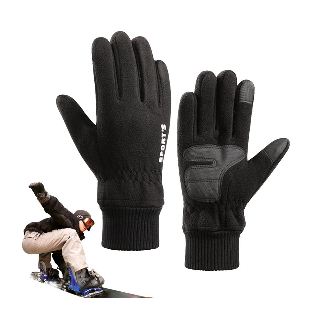 Sichere Herren-Sporthandschuhe für den Winter - Wasserdicht & interaktiver Touchscreen - Dicke langlebige Wärme für extreme Kälte