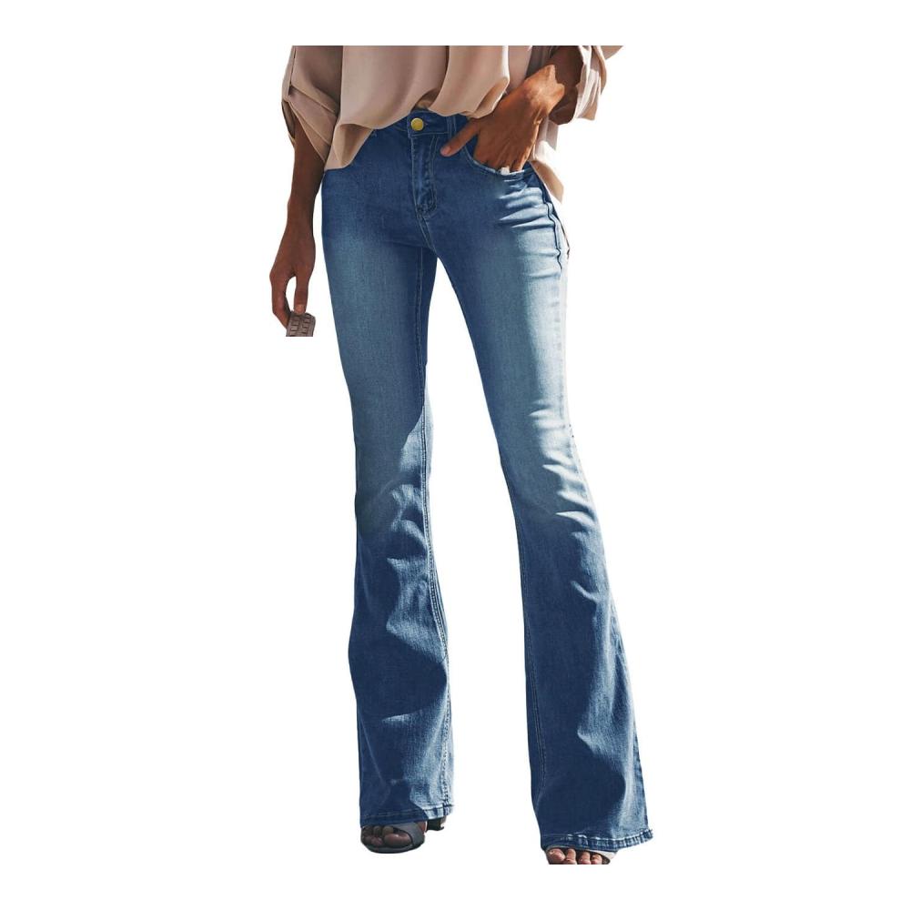 Entdecken Sie die perfekten Damen-Jeanshosen Bootcut Schlaghose Stretch High Waist gerade und mehr! Stilvoll und bequem für jeden Anlass