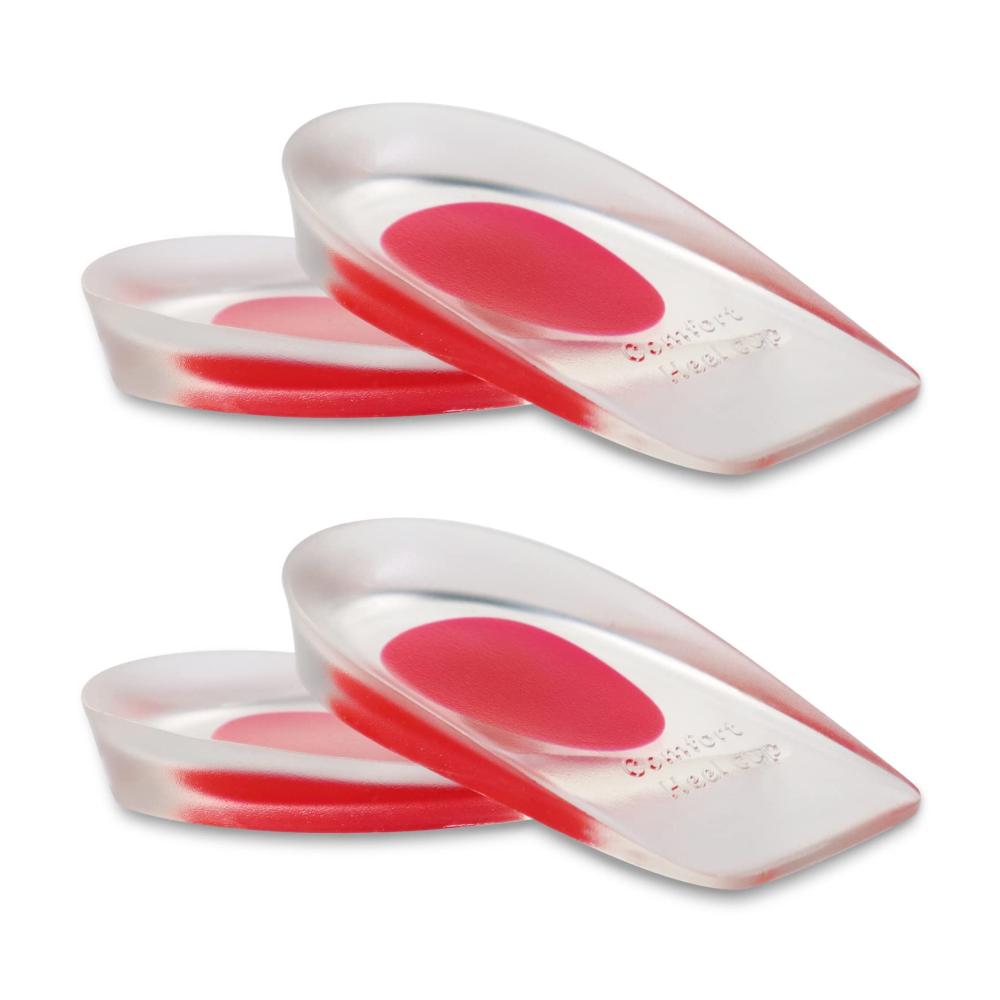 Orthopädische Gel-Silikon-Fersenpolster Ultimativer Komfort für schmerzende Fersen Knochensporn & Achillessehne. Schockabsorption & Unterstützung für jeden Schritt! (Rot 2 Stück