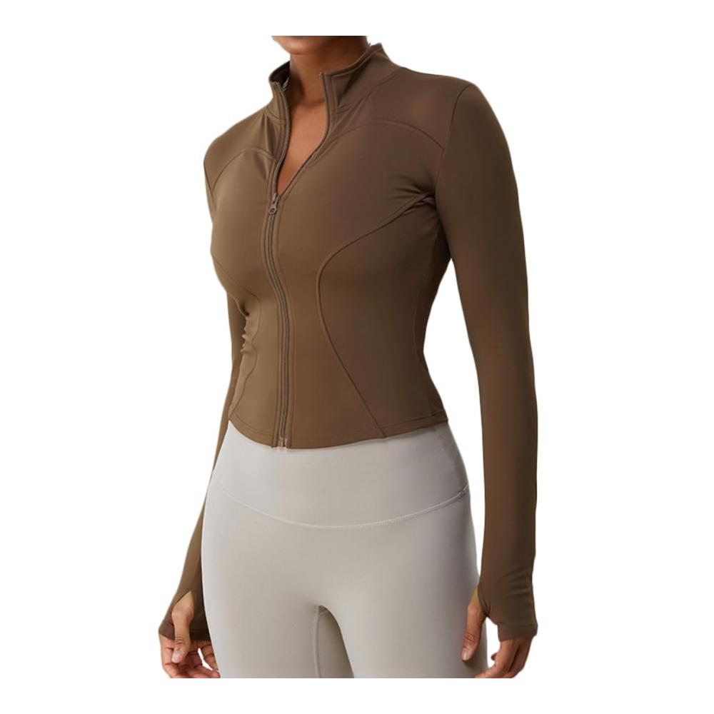 Ultimative Damen Thermo Laufjacke Atmungsaktiv warm & stylisch. Perfekt für Yoga Workout & Fitness. Mit Reißverschluss & Daumenlöchern. Jetzt entdecken