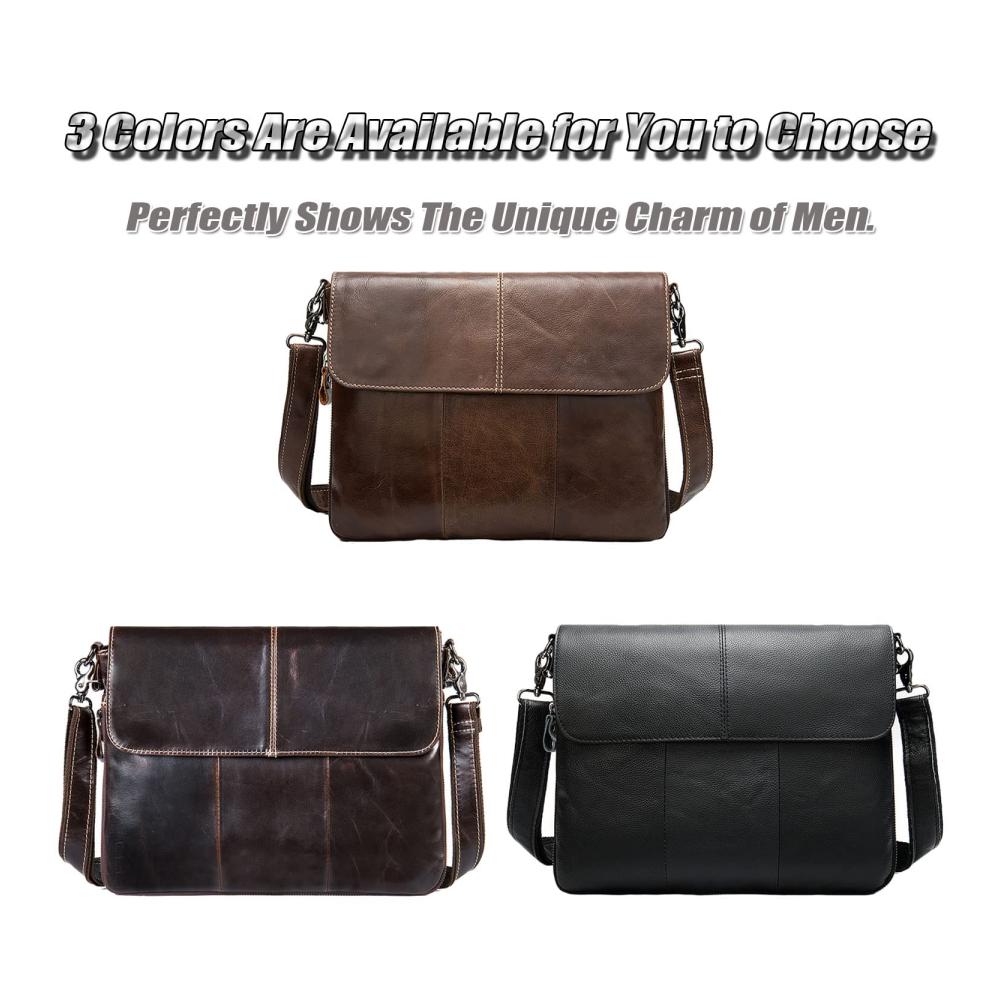 Ultimative Messenger-Bags für Herren Luxuriöse Leder Umhängetasche mit 13-Zoll Laptopfach. Stilvoll geräumig und vielseitig für Business und Freizeit