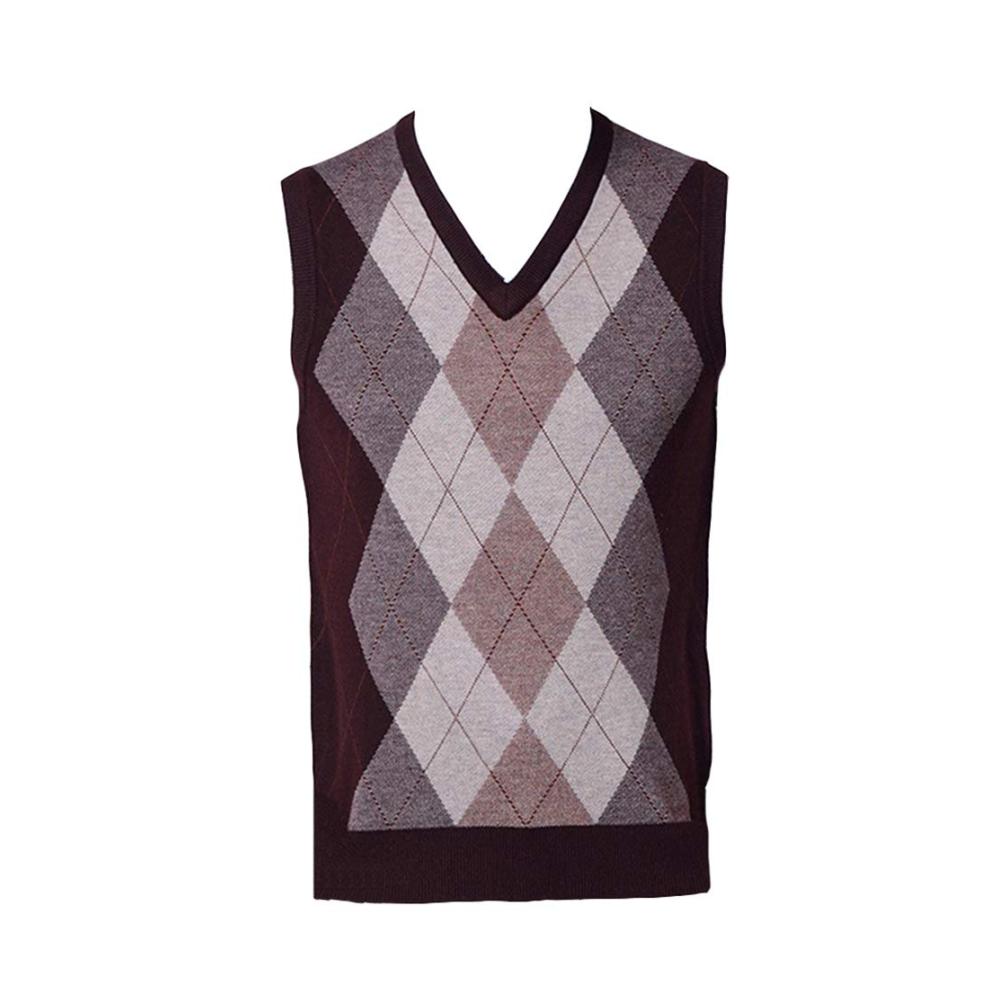 Elegante Herren Strickweste mit V-Ausschnitt Ärmellos & Musterdesign. Perfekter Pullunder für stilbewusste Männer. Jetzt entdecken und bestellen