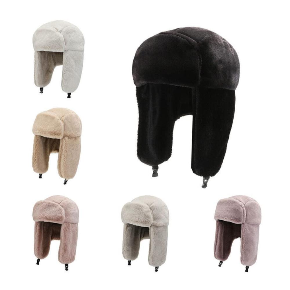 Kuschelige Fliegermütze für Damen und Herren Warme Kunstfellmütze mit Ohrwärmern und Trapper-Stil für ultimativen Winterkomfort und Stil. Perfekt für Outdoor-Abenteuer