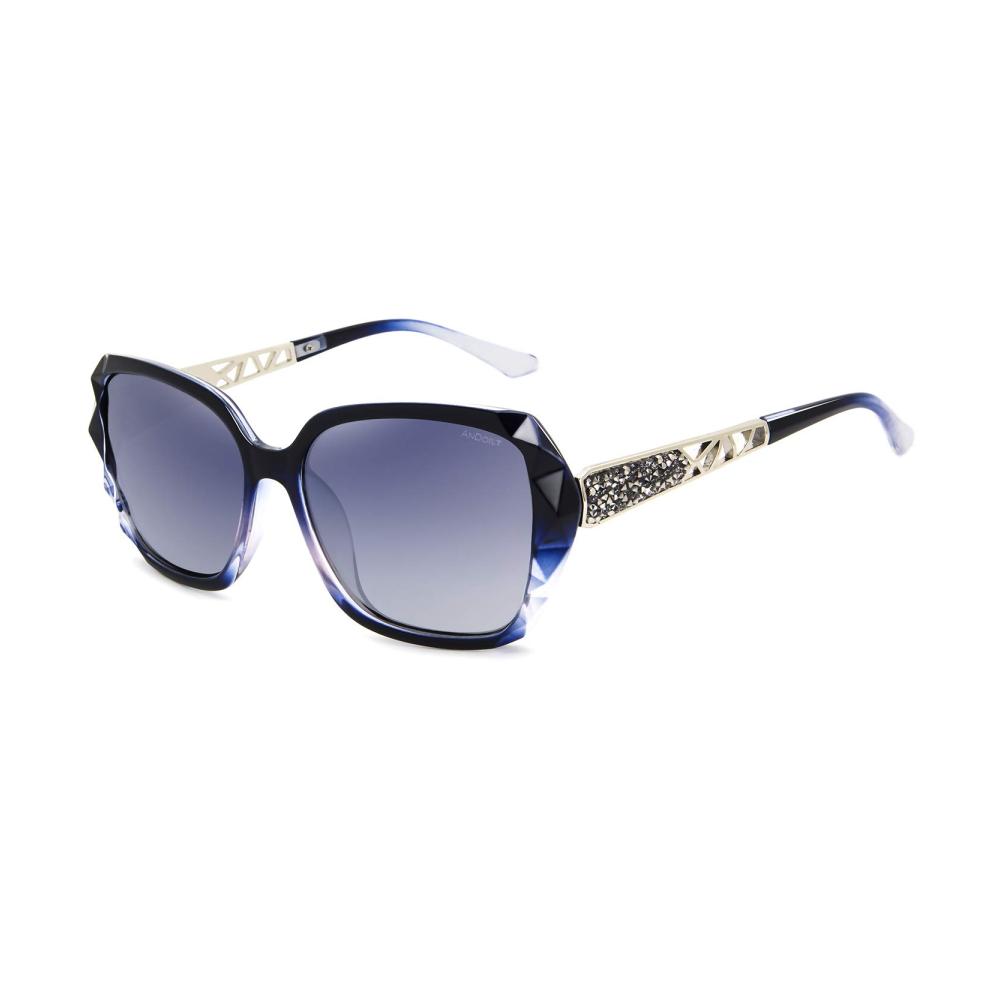 Elegante Damen-Sonnenbrille Überdimensional polarisiert funkelnder Verbundrahmen in klassischen Farbtönen. Ein Must-Have für sonnige Tage