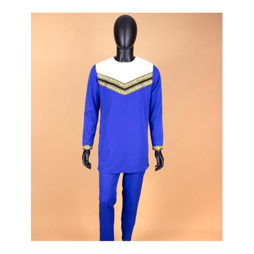 Stilvoller afrikanischer Anzug Dashiki-Hemden & Hosen Set für Hochzeit & Abend