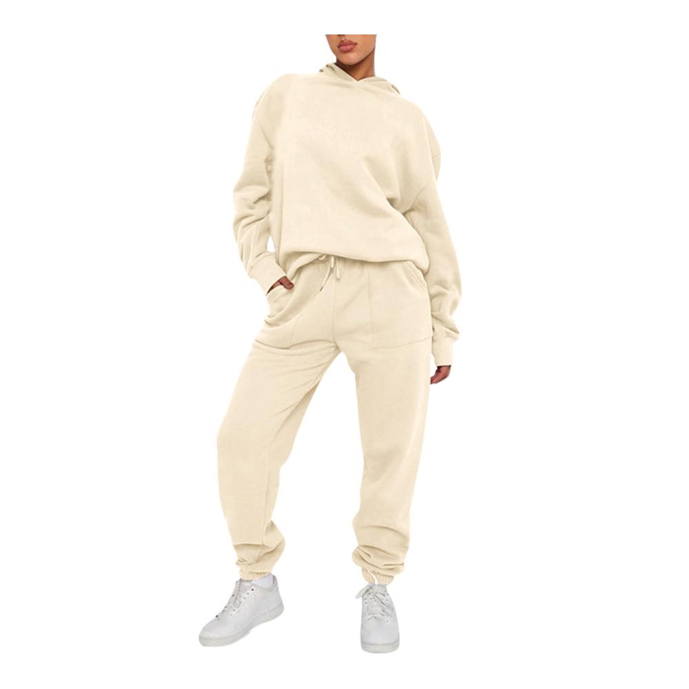 Damen Trainingsanzug Zweiteiler Elegant Outfit Hoodie Joggingsanzug Fitness Set Sportlich Sweatsuit Damen Kapuzenpulli & Jogginghose Sport Anzug
