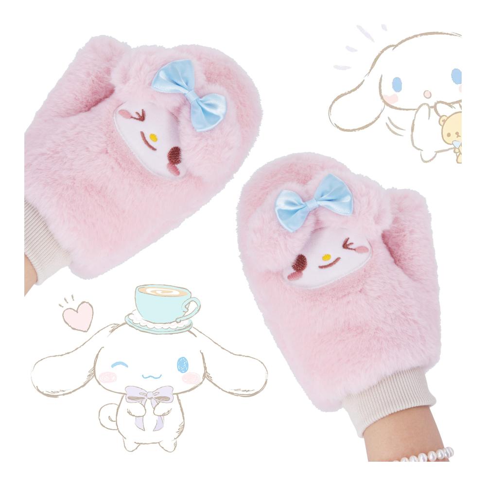 Anime Handschuh Fuzzy Fäustlinge Plüschige Vollfinger-Winterhandschuhe mit niedlicher Stickerei für Wärme & Stil
