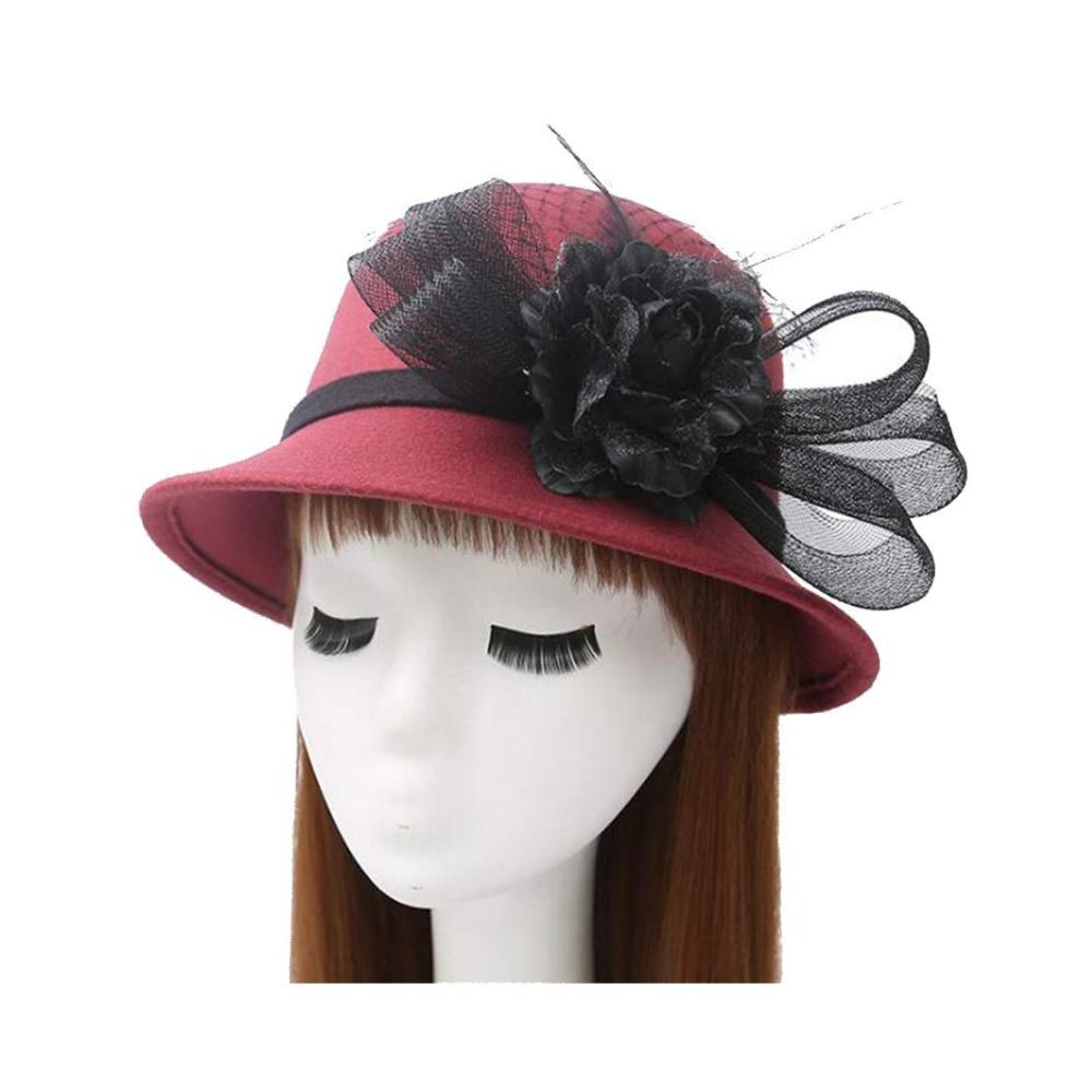 Eleganter Damen Fedora Hut mit filigraner Federblume - Perfekt für den Herbst und Winter! Stilvoll und warm durch hochwertige Materialien. Jetzt bestellen und Ihren Look aufwerten