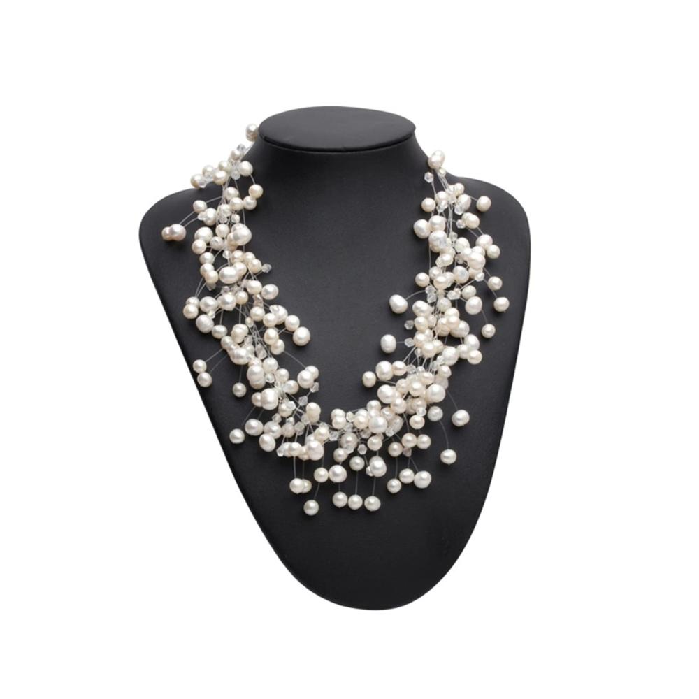Echte Perlenketten Exquisite Handwerkskunst für besondere Anlässe! Weiße Süßwasserperlen Hochzeitskette Brautgeschenke & feiner Schmuck. Jetzt entdecken und Glück verschenken