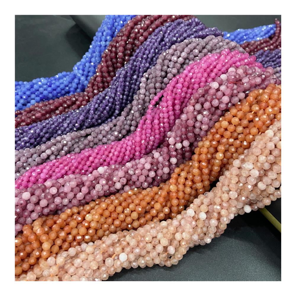 Hochwertige Edelsteine Facettierte Natursteinperlen für Schmuckherstellung - Achate Tigerauge Turmalin - Perfekt für Armbänder und Halsketten