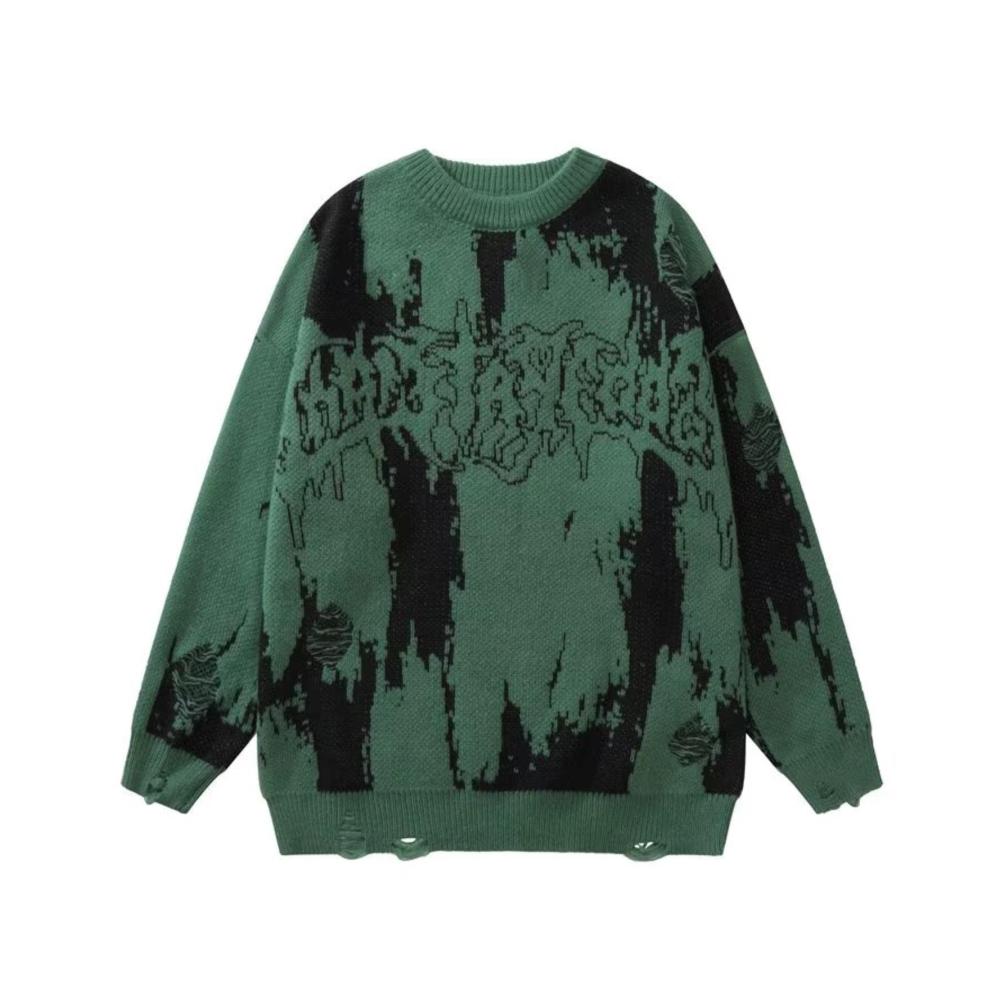 Einzigartiger Zerrissener Pullover Exklusive Streetwear für Männer und Frauen! Stilvoll gestrickt punkig und gothic – Ein Must-have für deinen Kleiderschrank