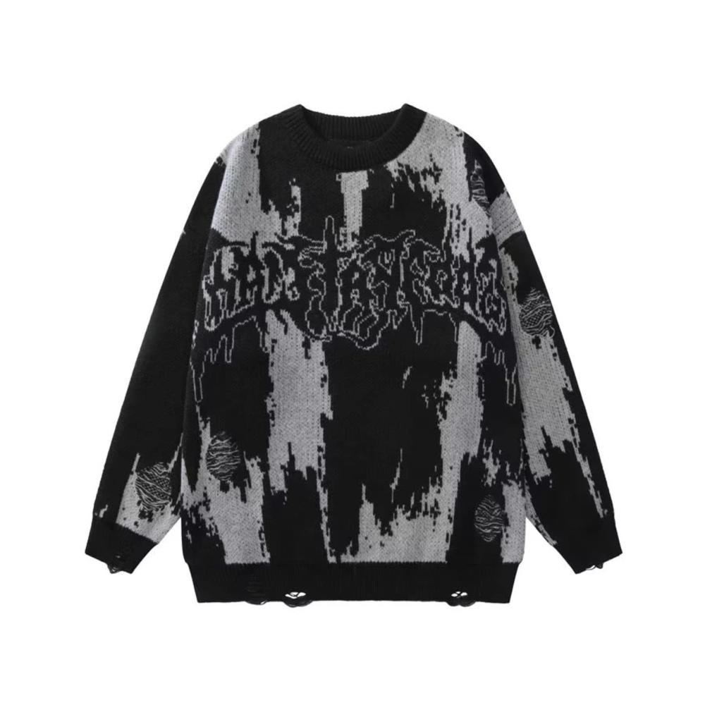 Einzigartiger Zerrissener Pullover Exklusive Streetwear für Männer und Frauen! Stilvoll gestrickt punkig und gothic – Ein Must-have für deinen Kleiderschrank