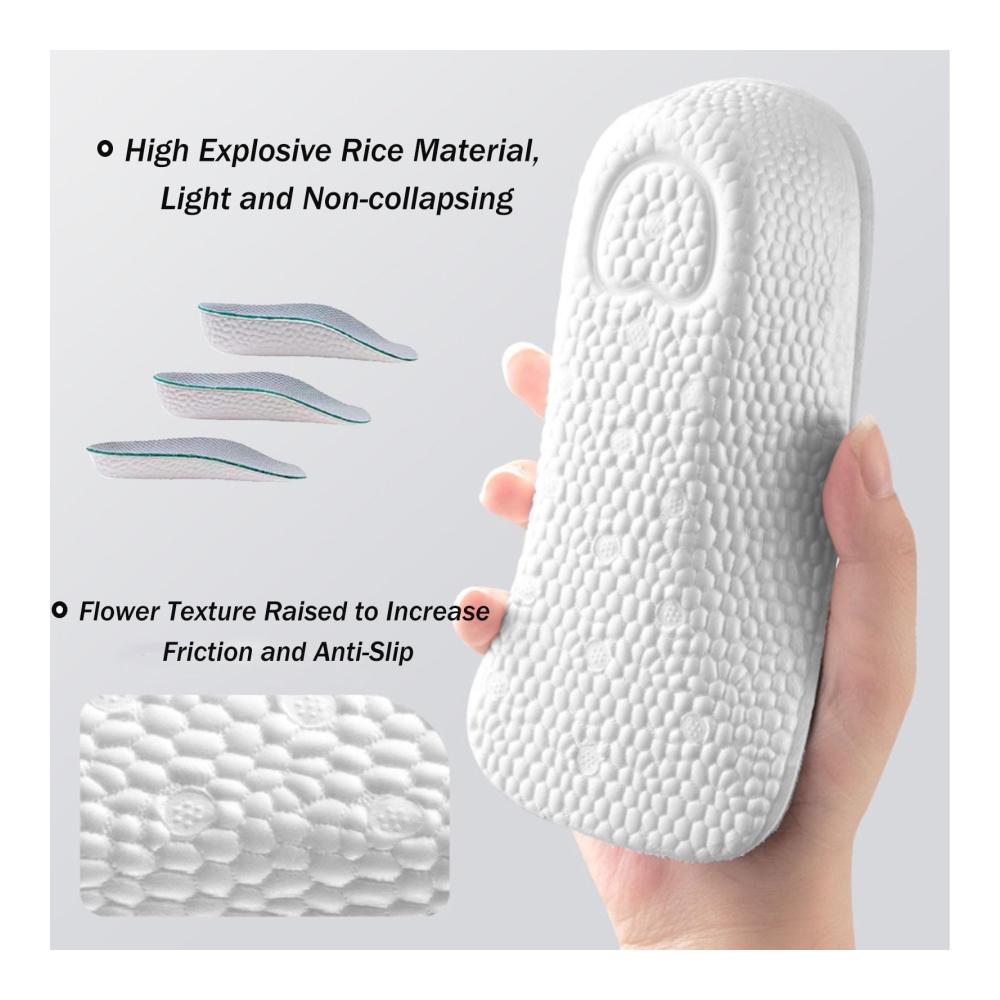Ultimative Orthopädische Höhenpolster 1.0 - Verbesserte Unterstützung für Fußgewölbe und Ferse - Verstellbare Einlagen zur Erhöhung der Körpergröße - Rosa - 35 cm