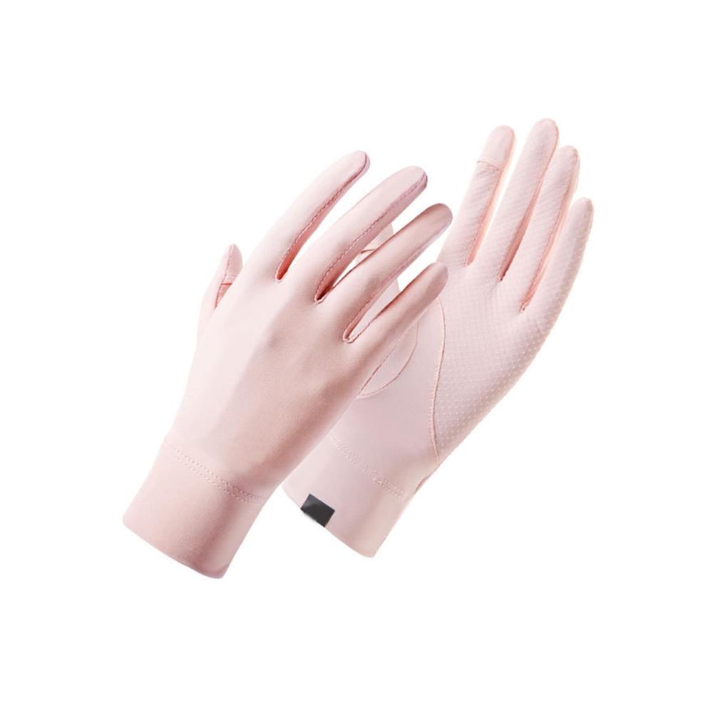 111 Offenen Fingerspitze Eisseide Fahrradhandschuhe Atmungsaktive Pure Colors Sports Handschuhe mit Logodruck Fahrradhalbe Finger Handschuhe Universal Radfahren Handschuhe Pink