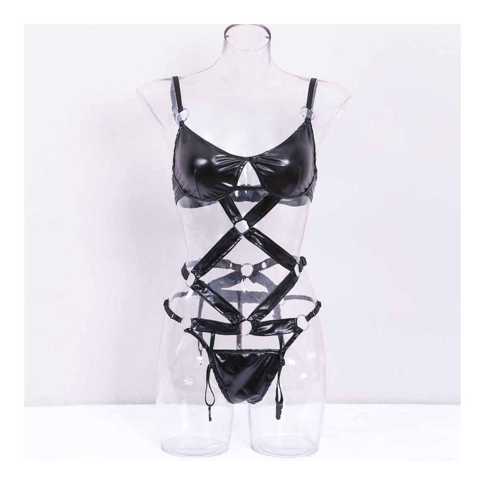 Verführerische Dessous-Sets Damen Sexy Lackleder Anzug für Leidenschaft & Versuchung. Perfekte Geschenke für Frauen & Männer zu Weihnachten