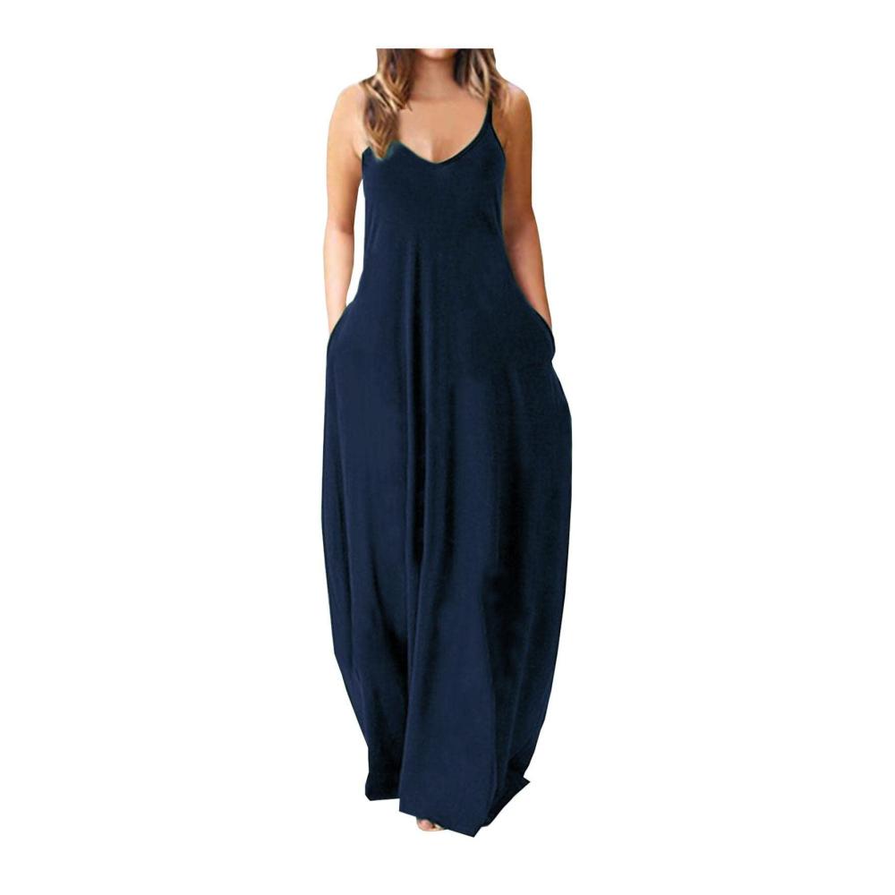 Elegantes Boho-Sommerkleid für Partys und Strandtage Verstellbare Spaghettiträger florales Design Maxi-Länge