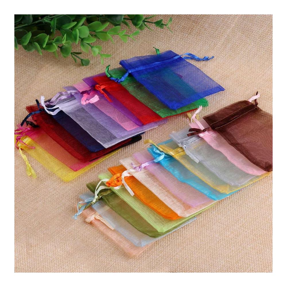 111 Süßigkeiten-Geschenkboxen für Hochzeiten Party-Geschenktüten 50/100 Stück/Los Organza-Geschenkbeutel für Schmuck 24 Farben Kordelzugbeutel für Hochzeit Weihnachten Süßigkeiten Geschen