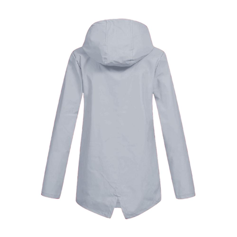 2023-24 Damen Leichte Regenjacke & Mantel Wasserdicht Fleece-Wolle Gefüttert mit Reißverschluss & Kordelzug Perfekt für Herbst & Winter