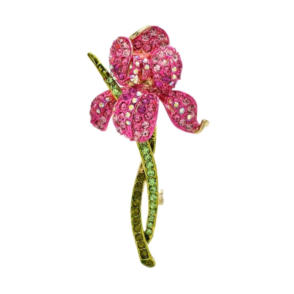 Damen-Broschen und -Anstecknadeln Zarte passende Strass-Orchideen und Schönheitsblumen elegante Schmuckstücke für Damen Geburtstage Hochzeiten und Geschenke für Mutter und Frau