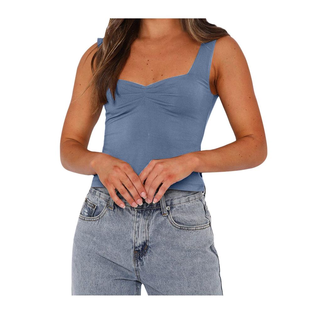 Entdecken Sie den ultimativen Stil Damen Sexy enges Y2k Tanktop für den Sommer! Perfektes ärmelloses Sportshirt für Frauen. Slim Fit und trendige Farben. Holen Sie sich jetzt Ihr Sommeroutfit