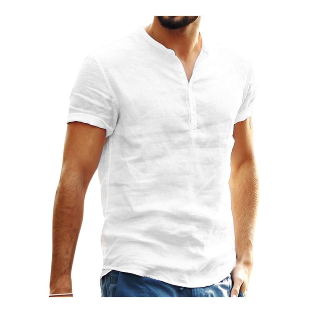 Entdecke den perfekten Sommer-Look mit unserem Herren Kurzarm Leinenhemd! Stilvoll am Strand oder in der Stadt Regular Fit und Stehkragen für lässige Eleganz. Jetzt bestellen