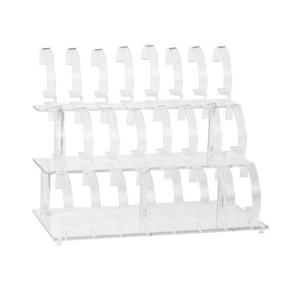 Organisieren Sie Ihre Uhren mit Stil Transparenter Acryl Uhrenständer - Perfekt für 24 Uhren. Ein Must-Have für jeden Uhrenliebhaber