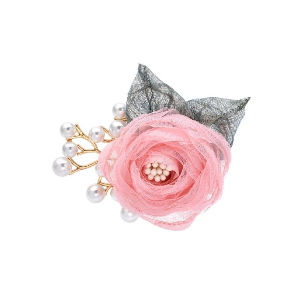 Elegante Blumen-Broschen Stilvolle Akzente für Damen & Herren. Handgefertigte Garnrosen-Anstecknadeln mit 3-farbigen Perlen. Perfekt für jede Party! 🌸💫