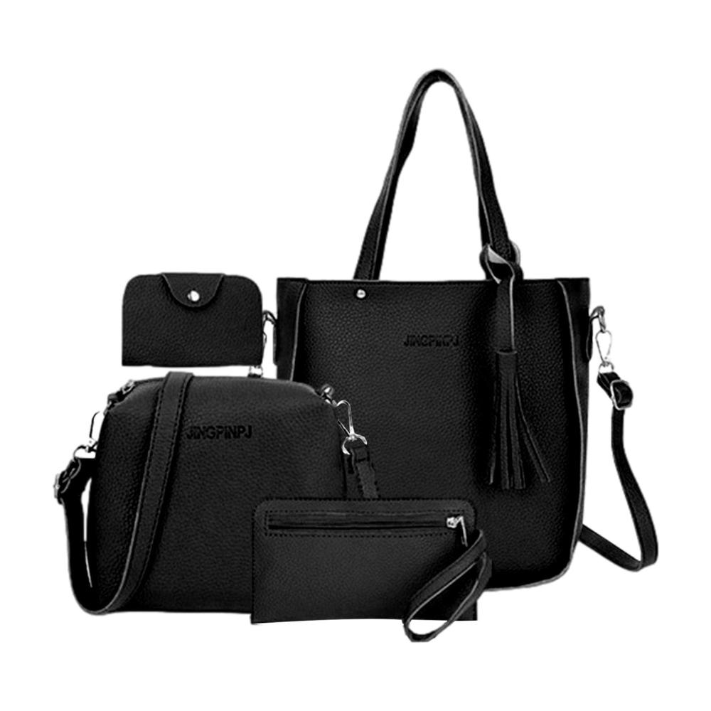Elegantes Henkeltaschen-Ensemble für Damen | 4-teiliges Set für stilvolle Auftritte | Ideales Geschenk für Muttertag Neujahr und Thanksgiving | Perfekt für Ehefrauen und Freundinnen