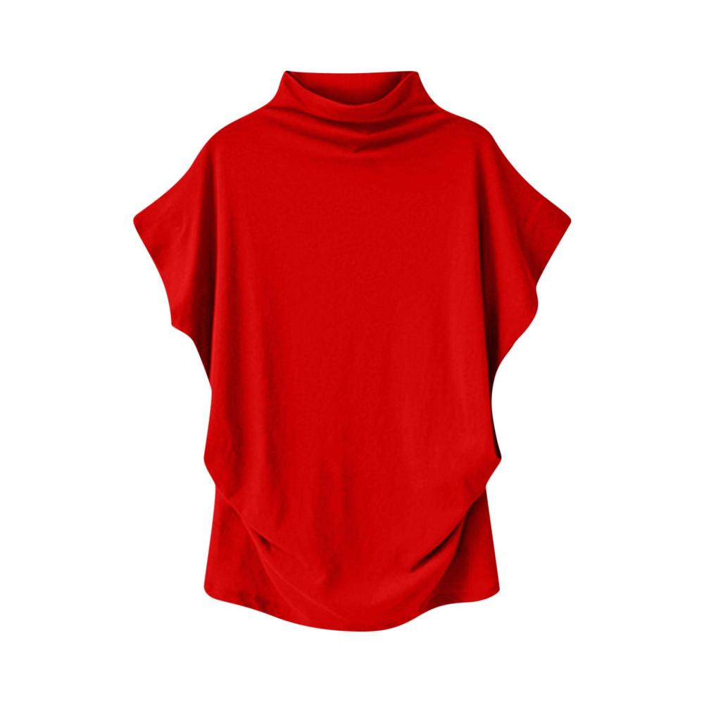 Stylisches Damen Sweatshirt im Fledermausstil mit Rundhalsausschnitt - Komfortables Langarm-Oberteil mit hohem Ausschnitt für den Sommer in Übergrößen