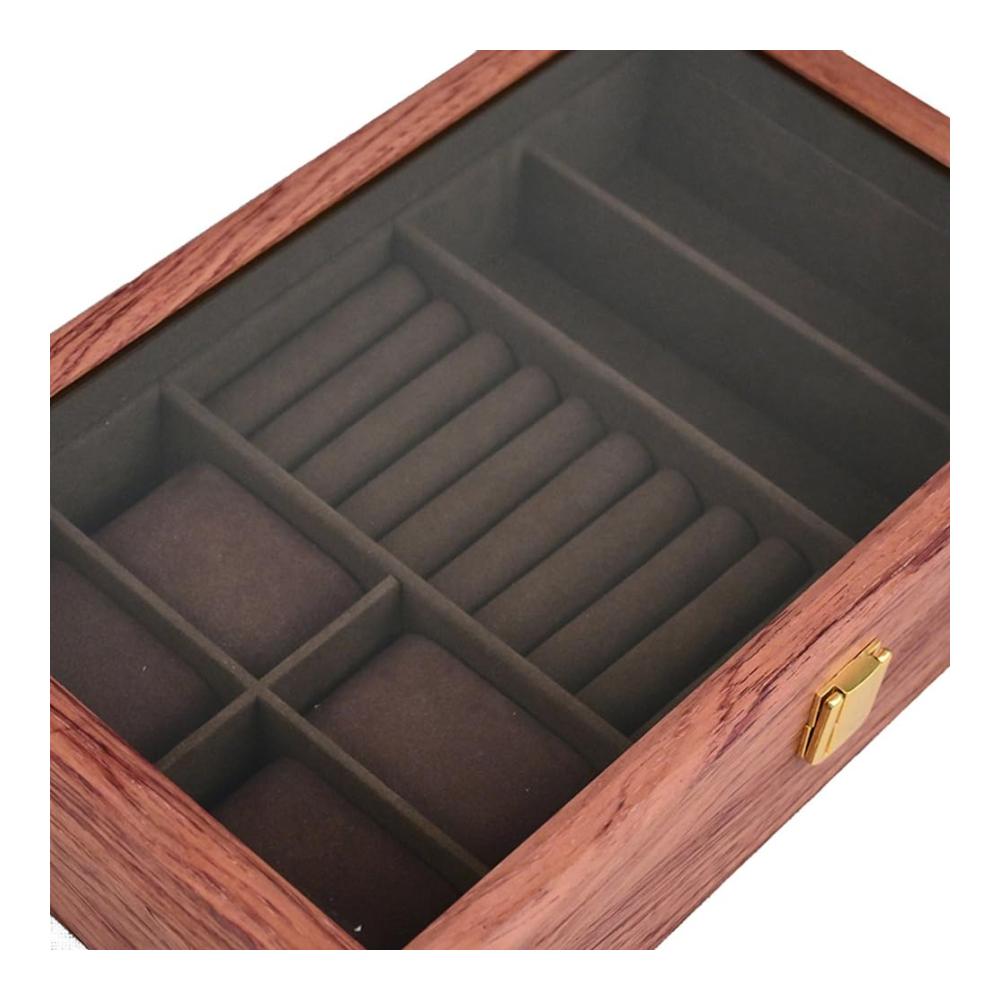 Luxuriöse Palisander Aufbewahrungsbox Organisiert Uhren Schmuck Ringe & Sonnenbrillen stilvoll. Europäische japanische & koreanische Eleganz vereint. Langlebig & leicht zu handhaben