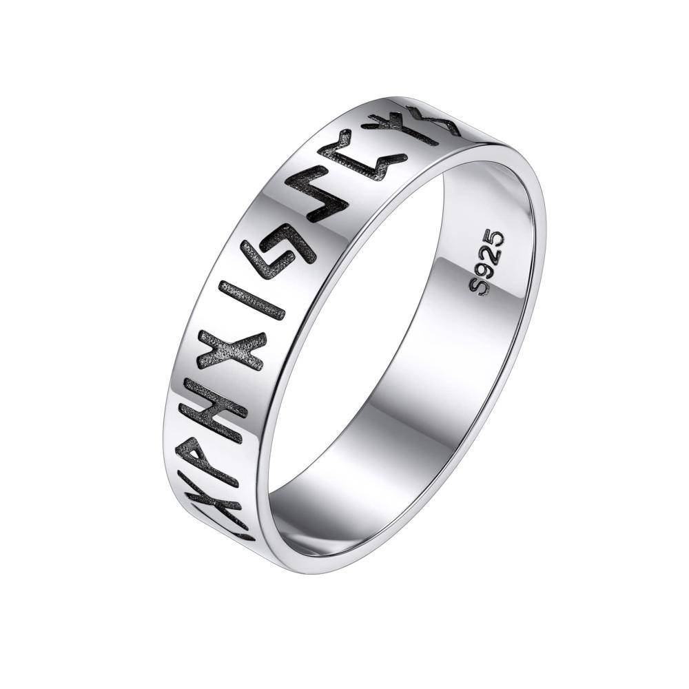 Entdecken Sie die Macht der Wikinger 925 Silber Ringe mit Wikinger Runen - Hip Hop Style perfekt für Herren und Damen. Ihr einzigartiges Siegelring-Erlebnis
