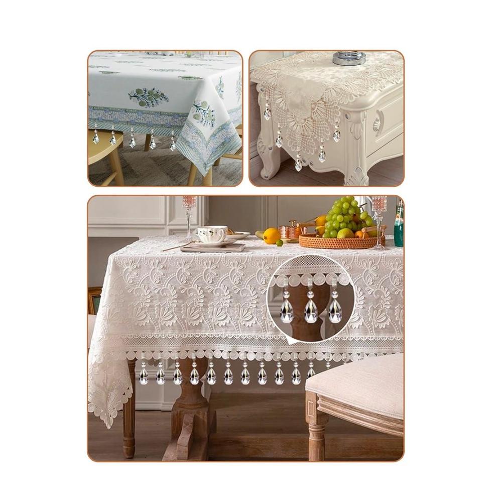 Schimmernde Anhänger & Münzen 8er-Set Tischdeckenbeschwerer mit Herzform - Elegante Outdoor-Tischdekoration