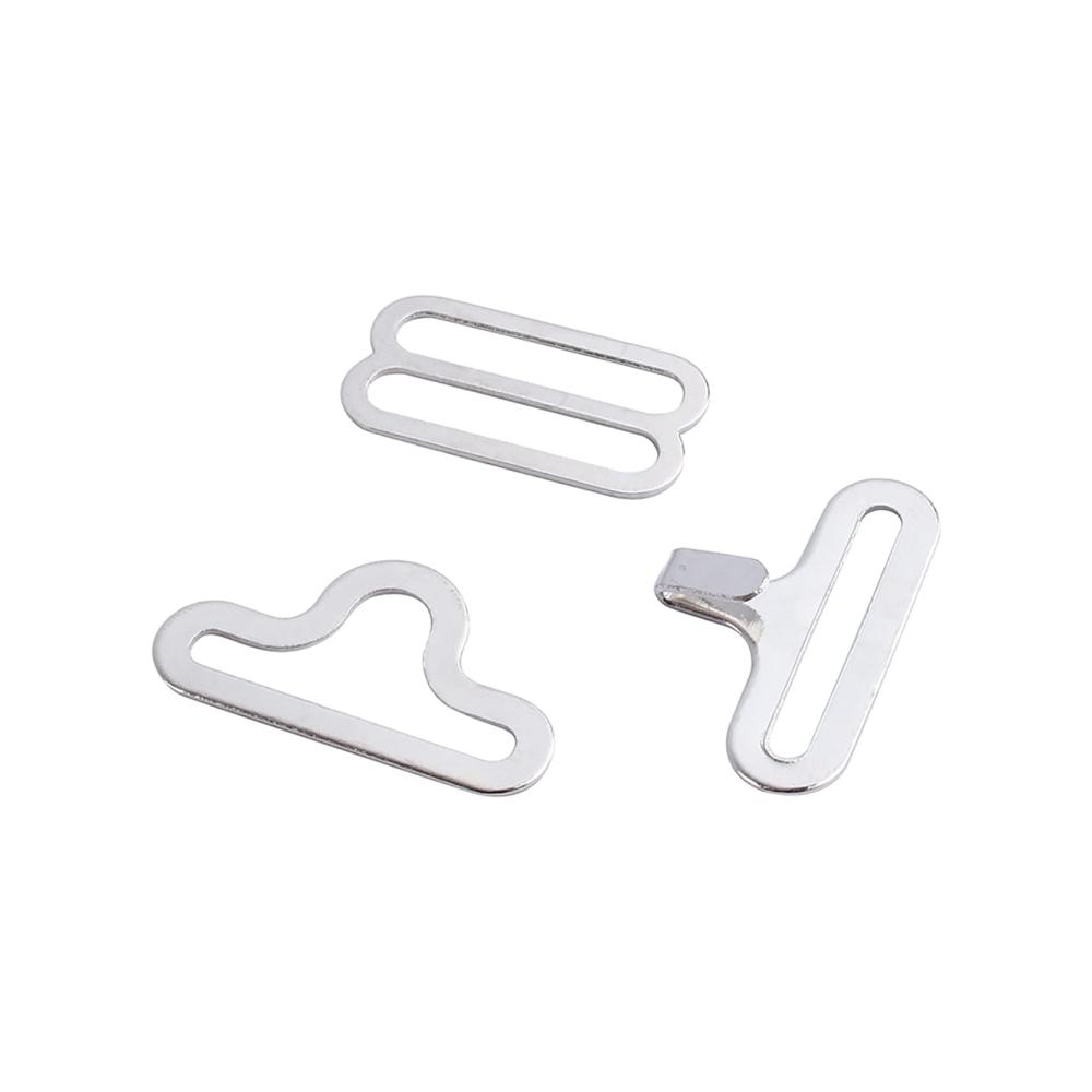 Einzigartige Fliegenhardware Verstellbare Schleife Hakenverschluss - 50 Sets Metall Überzug Clip für stilvolle Krawattenriemen