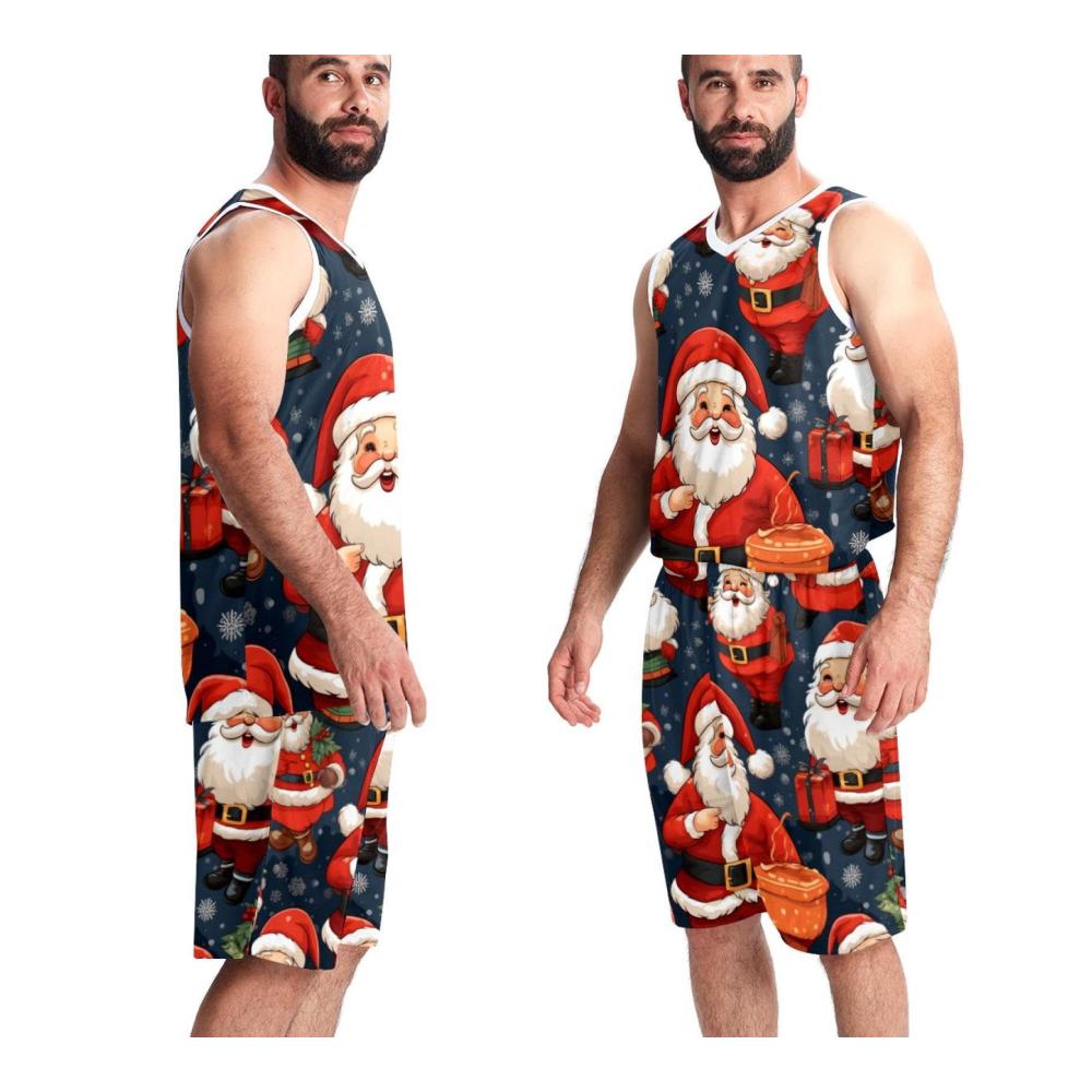 Holen Sie sich erstklassige Spieltrikots für Männer und Frauen - Perfekte Teamuniform mit roter Mütze und Weihnachtsmann-Design bis Größe 5XL! Großartige Sportbekleidung mit Taschen