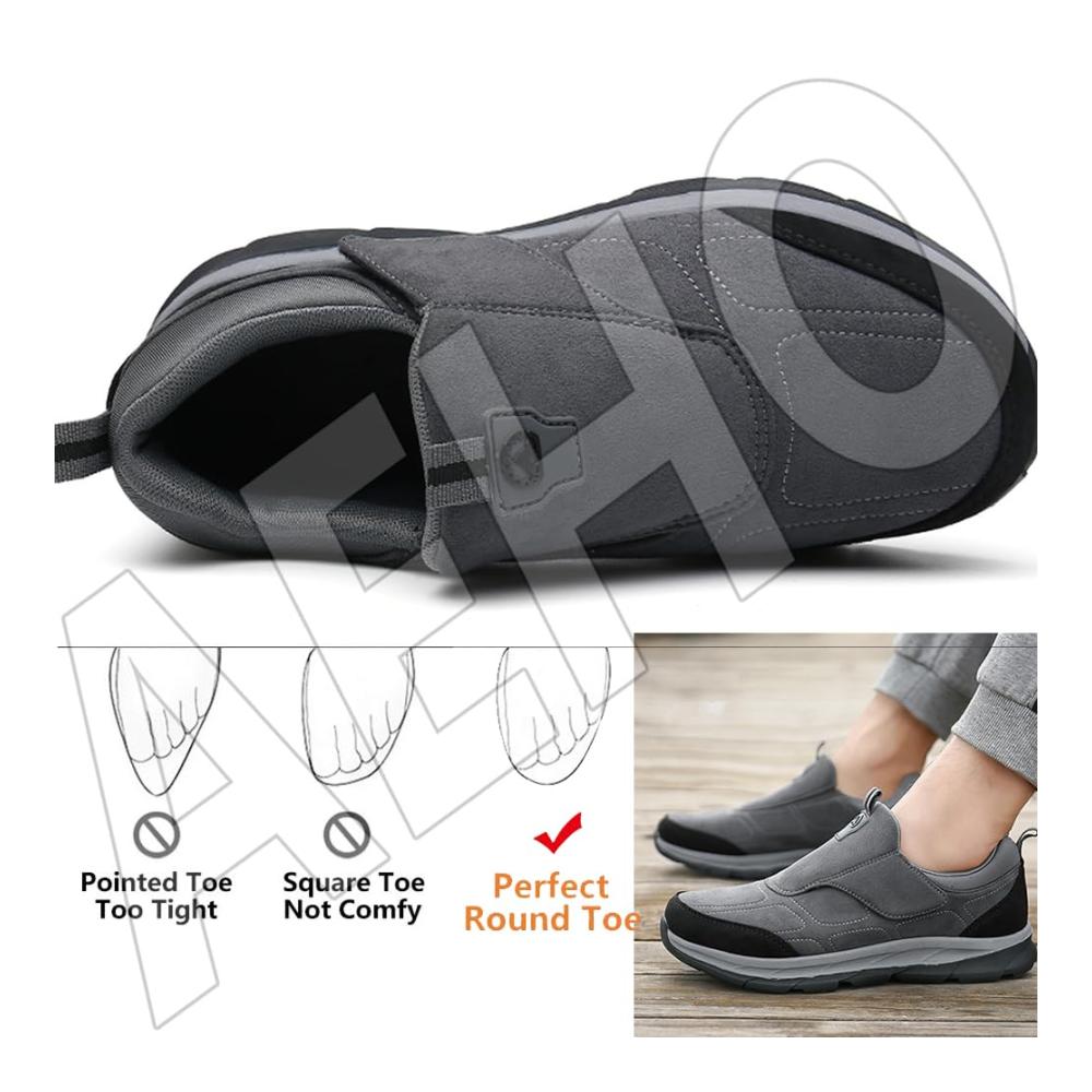 Ultimativer Komfort für Herren Extra breite orthopädische Walkingschuhe mit Klettverschluss für Diabetiker - Ganter Qualität