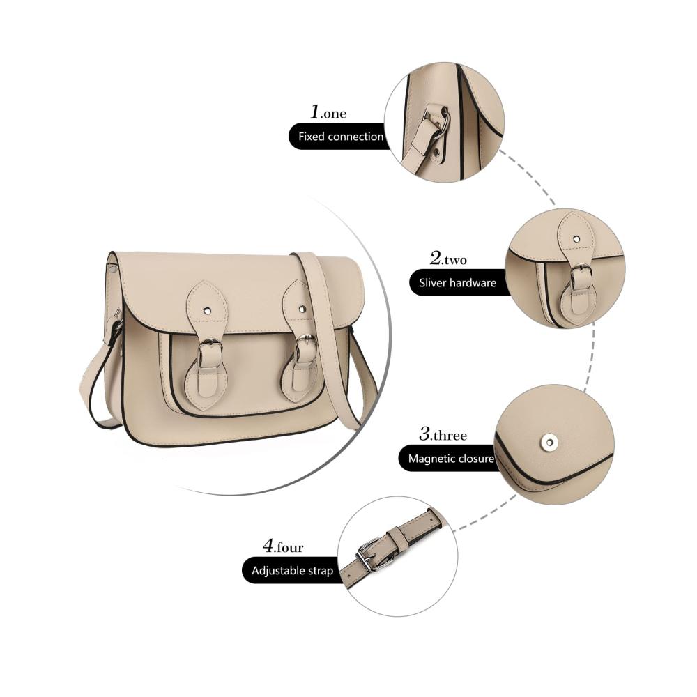 Erstklassige Vintage Cambridge Messenger-Bags Stilvoll und praktisch aus hochwertigem PU-Leder gefertigt. Verstellbarer Schultergurt für optimalen Komfort und Funktionalität