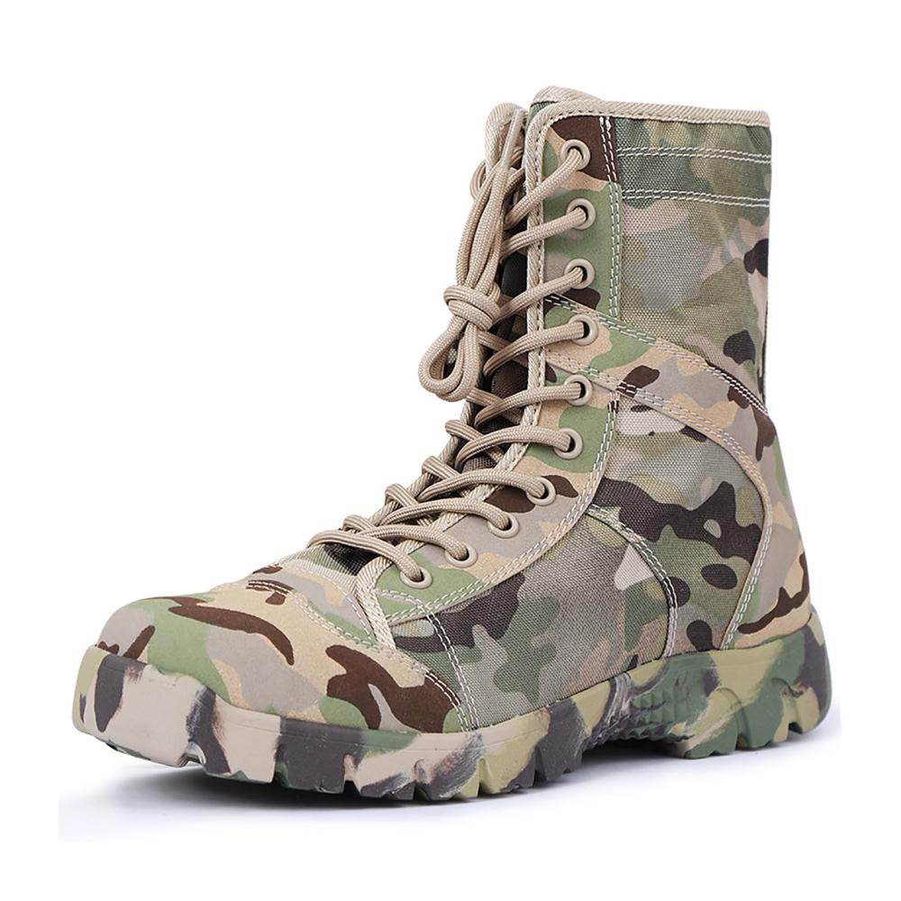 Herren Militärboots | Armee Kampfstiefel | Wasserdichte Trekking- & Wanderschuhe für Herren | Rutschfeste Camouflage Wüstenwanderstiefel