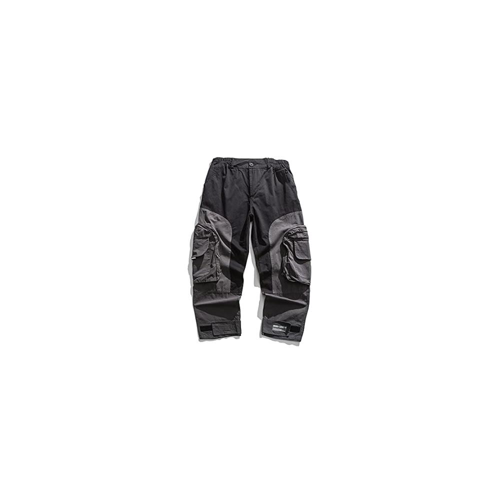 Erlebe den Streetwear-Hype Hochwertige Patchwork-Cargo-Hosen perfekt für Hip-Hop-Styles! Hol dir jetzt deine Harajuku-Jogger! (Farbe Schwarz Größe XXL