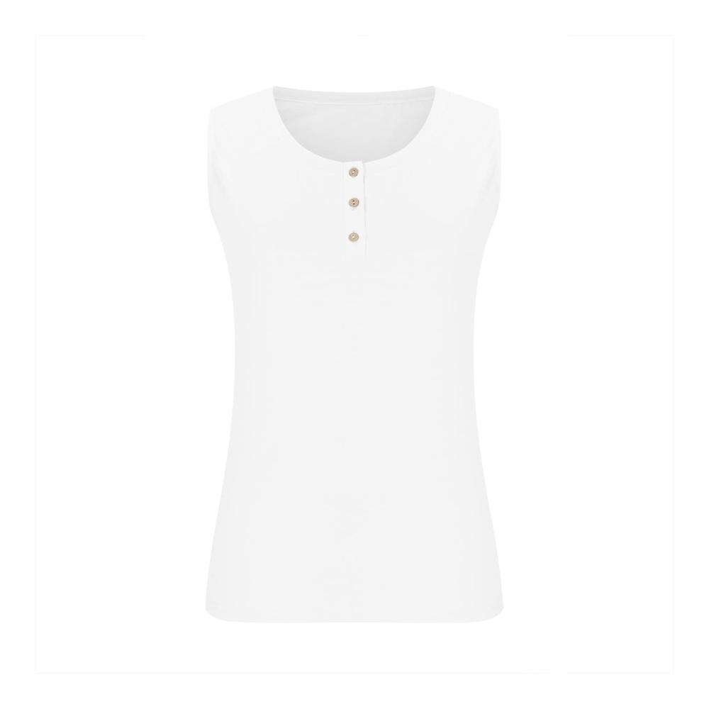 Entdecken Sie stilvolle Tanktops & Träger-Tops Damen Plus Size Tops für den Sommer! Lässige Knopfleiste Rundhals und lose Passform. Perfekt für jeden Anlass
