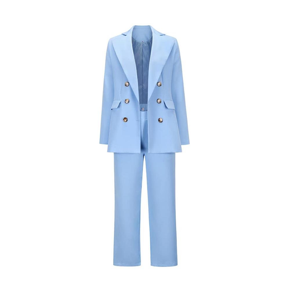 Stilvoller Damen-Blazer Eleganz neu definiert! Klassischer Zweireiher mit langen Ärmeln für einen souveränen Business-Look. Perfekt für Büro und Freizeit