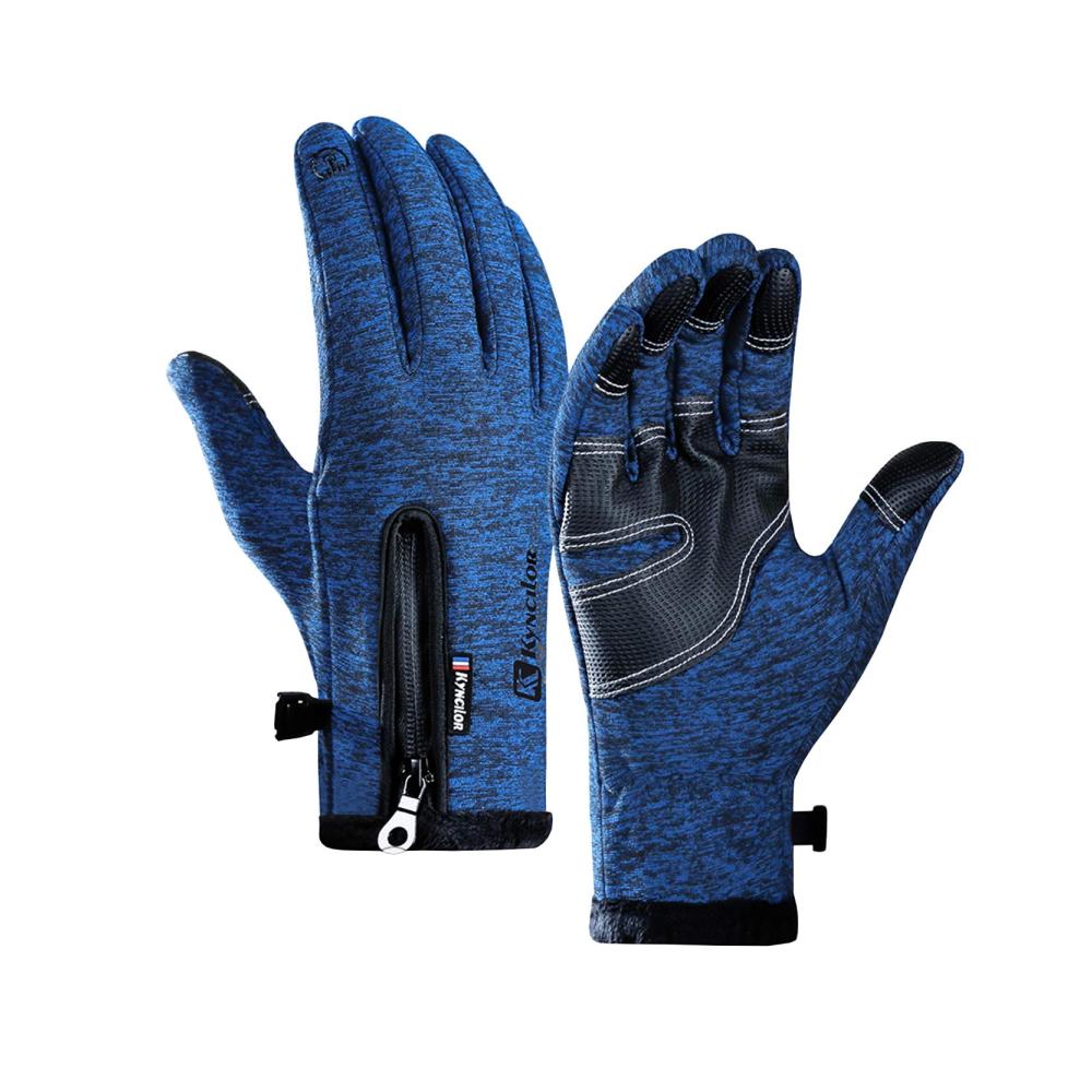 Behagliche Herren Winterhandschuhe für Aktive Wasserdicht Winddicht & Rutschfest - Touchscreenfunktion für Laufen Fahren Radfahren & Outdoor-Aktivitäten - Mit warmem Fleecefutter