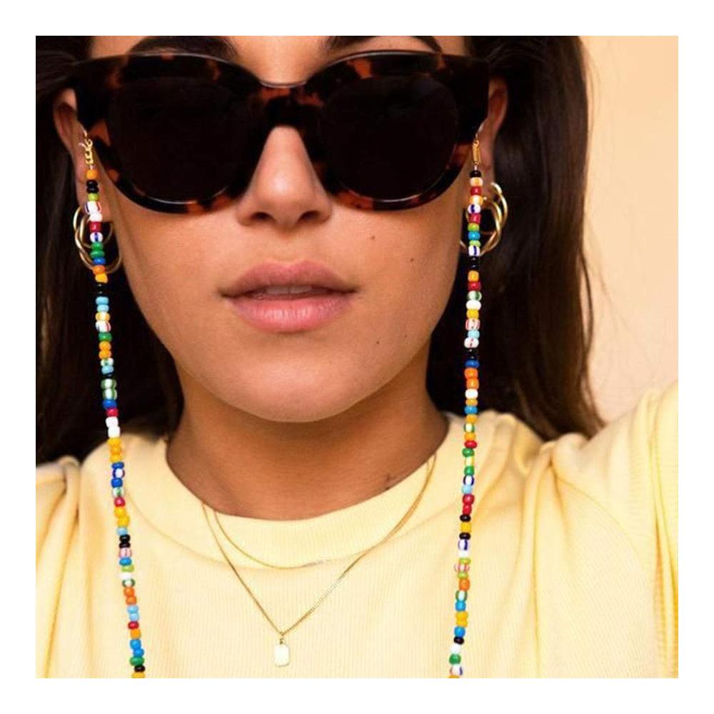 Stilvoll & praktisch Rutschfeste Boho-Brillenketten mit bunten Perlen | Trendiges Zubehör für Damen & Mädchen | Brillenhalter & Sonnenbrillen-Gurt | Für sicheren Halt & individuellen Look