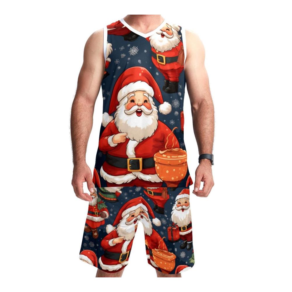 Holen Sie sich erstklassige Spieltrikots für Männer und Frauen - Perfekte Teamuniform mit roter Mütze und Weihnachtsmann-Design bis Größe 5XL! Großartige Sportbekleidung mit Taschen