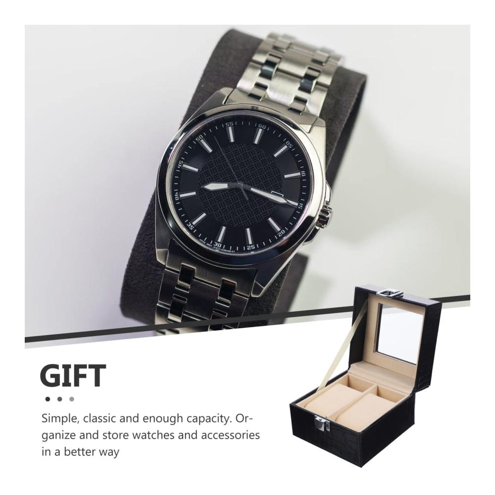 Entdecken Sie Luxus und Funktionalität Schwarzer Uhrenbeweger mit Lederoptik für stilvolle Aufbewahrung und Präsentation von Uhren. Perfektes Accessoire für den anspruchsvollen Mann