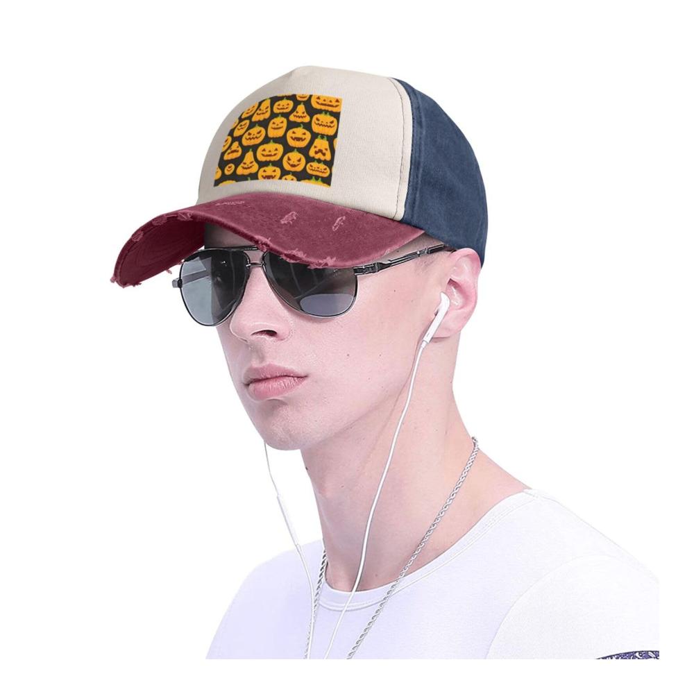 Entzückende Halloween-Kürbis-Muster! Verstellbarer Papa-Hut für vielseitige Stile. Damen-Outdoor-Hut das perfekte Geschenk zum Vatertag. Entdecke unsere Baseball Caps