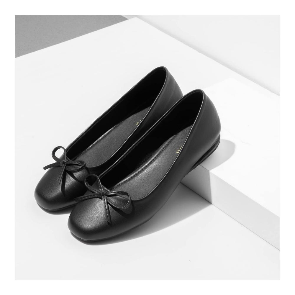 Elegante Damen Ballerinas | Geschlossene Flache Schuhe mit Schleife | Klassische Ballerinas für Damen | Hochwertiges Material | Bequemer Tragekomfort